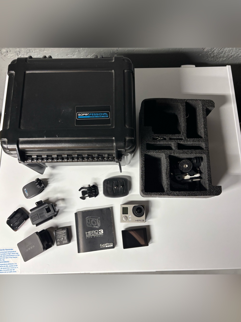 GoPro HERO3 Silver with Black Case and Accessories